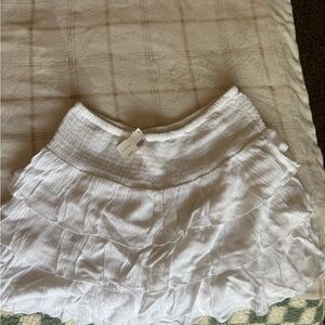 White Ruffled Women's Skirt